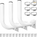 Universal Wireless Bridge Bracket Mount, 3 Pack J Pole Mounts, Adjustable Pole by LJZP