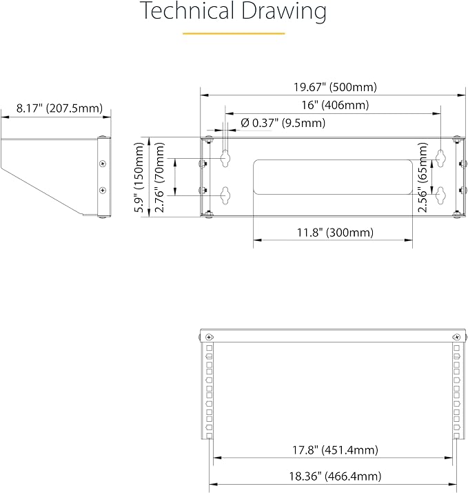 StarTech.com 4U Vertical Wall-Mount Bracket - Image 7