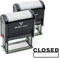 Basic Closed Self Inking Rubber Stamp (Black Ink) - Large 2 Pack