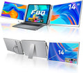 S7 Laptop Screen Extender,14-inch Portable Travel Triple Monitor-Left Screen 360° Flip,FHD 1200P IPS Triple Screen Laptop Monitor Extender for 12-16.5" Laptops,Compatible with Win and MacBook,Gray