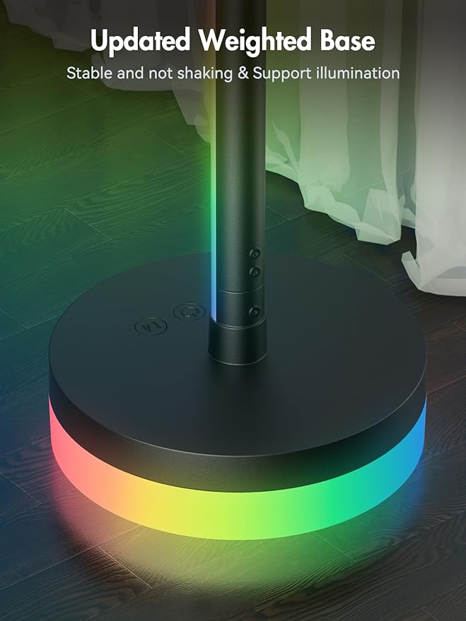 OIYN Corner Floor Lamp, RGBICW LED Corner Lamp with 1300lm Smart Modern Floor Lamp,App & Remote Control,Music Sync,Color Changing Standing Lamp for Bedroom Living Room and Gaming Rooms