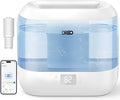 DREO Smart Humidifiers for Bedroom, Top Fill 4L Supersized Humidifier Large Room with 28 dB, 36H Runtime, Touch/APP/Voice Control, Nightlight, Cool Mist Humidifiers for Baby, Plants, Indoor, Blue