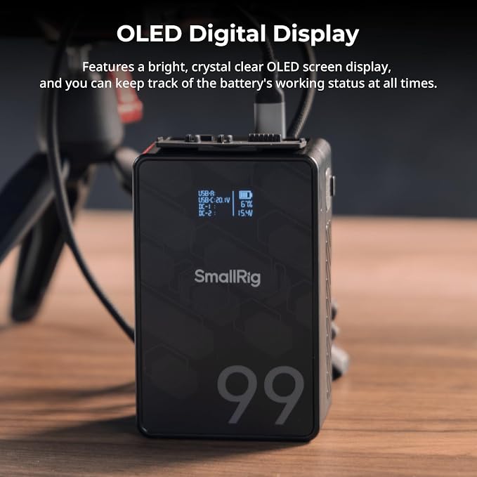 SMALLRIG V Mount Battery, 99Wh / 6800mAh V Mount Battery - Image 6