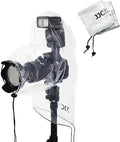 2 Pack Camera Rain Cover with Flash Clear Dust Proof Sleeve Protection by Kiorafoto