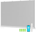 THIRDREALITY ZigBee Smart Blind Gen2, Motorized 100% Blackout Window Shades with Remote, Cordless Honeycomb Blinds, Automatic Height, C2 Rechargeable Batteries Powered, 71" W x 74" H Beige/White