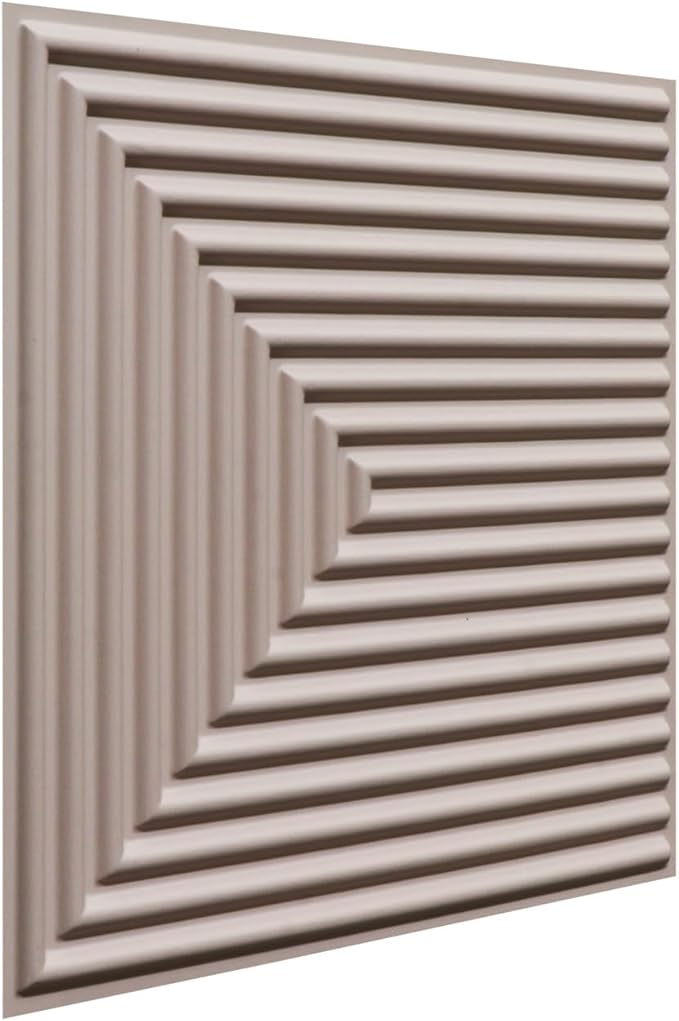 From Plain To Beautiful In Hours 9004 Depth Tier PVC 12 in x 12 in Peel and Stick Wall Panels (Covers / 10 sq.ft), Rodeo Dust, 10 Piece