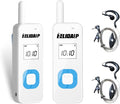 ELIDAIP T-M1 Super Mini Walkie Talkies with Earpieces for Adults, Portable Two Way Radios, Rechargeable Walkie Talkies for Skiing, Hiking, Outdoor Sport, Restaurants,Hospital,Supermarket,White 2 Pack