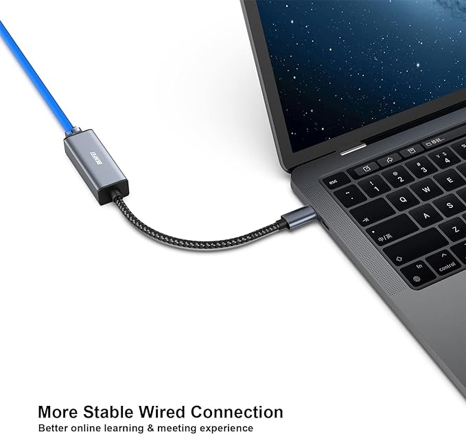 BENFEI 2 Pack USB-C to Ethernet Adapter, USB Type-C to RJ45 Gigabit Ethernet - Image 3