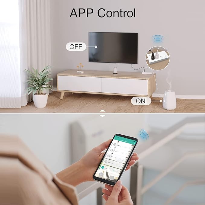 Smart Power Strip, UseeLink WiFi Surge Protector Compatible with Alexa & Google Home, Smart Plug with 4 USB Ports & 4 AC Outlets, Voice and Remote Control & Timer Schedule, 5ft Extension Cord