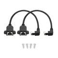 2Pcs 90 Degree Cat6 Ethernet Extension Cable 1FT, Down Angle RJ45 Male to by Maixbomr