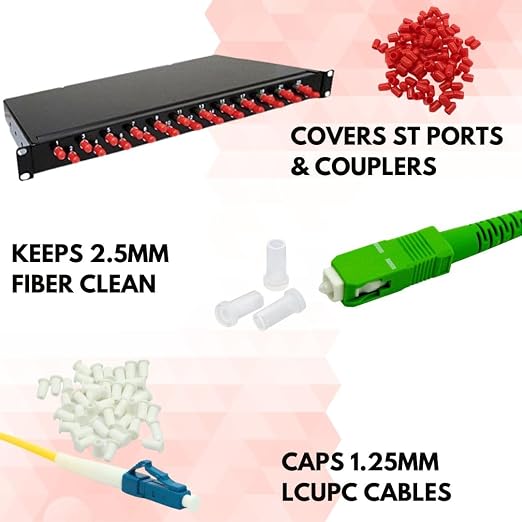 Fibershack - Fiber Optic Dust Cap Kit - 3 Pack Set of Fiber Dust Caps in a Snap - Image 4