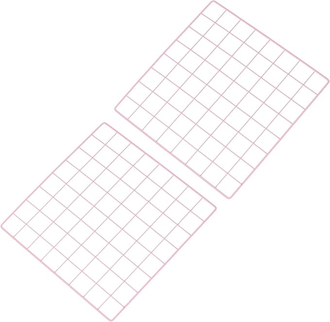 PATIKIL 16"x16" Wire Grid Panel, 2 Pack Board Photo Pictures Memo Display Grid Panels Hanging Organizer Wall Decorative Panel for Home Office Wedding, Pink