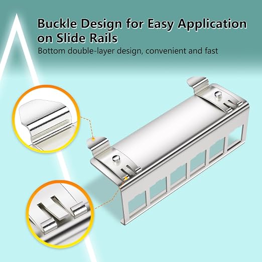 6-Port Metal DIN-Rail Mounting Module - Image 5
