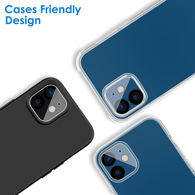 JETech Camera Lens Protector for iPhone 12 6.1-Inch, 9H Tempered Glass - Image 5