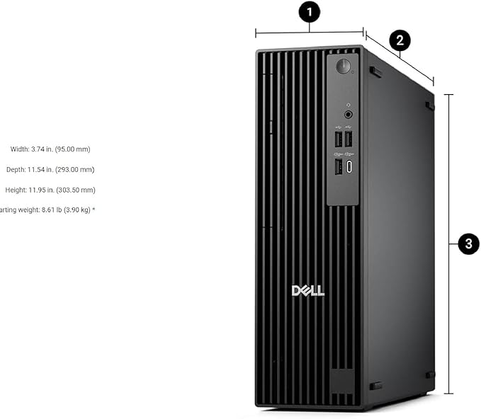 Dell Pro Slim QCS1250 Business Desktop, New OptiPlex Version, Intel Core i7-14700(20 Core, 28 Threads), 16GB DDR5 RAM, 512GB PCIe SSD, Ultra-Quiet Design, Dual 4K Monitor Support, USB-C, Windows 11