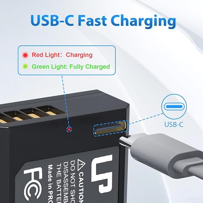 LP LP-E10 Battery 2-Pack 1500mAh USB-C Fast Charging - Image 3