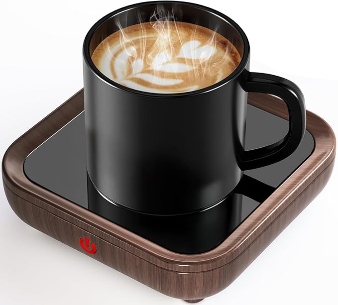 Kepwam Coffee Mug Warmer Smart Cup Warmer - Excellent Heating & Highest Temp Setting & Light Indicator, Coffee Warmer for Desk Auto Shut Off, Candle Warmer Plate for Beverage, Gifts for Women Men Mom