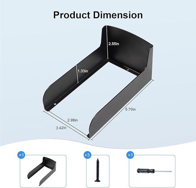 Dgyezhao Outdoor Black Doorbell Rain Anti-Glare Cover, Steel Weather-Blocking Camera Cover Glare Sun Shade Protection for Most Video Doorbells(Inward fold)