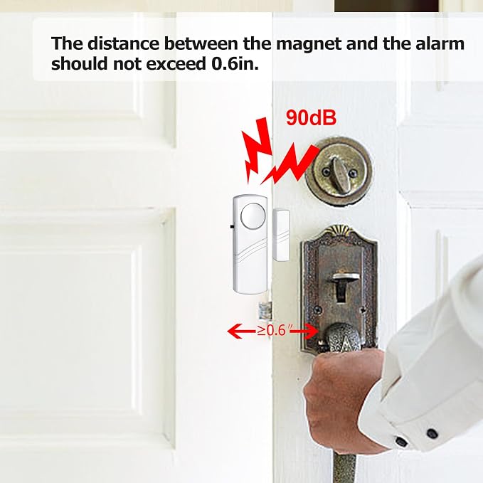 Security Door Window Alarm, 90DB Wireless Sensor Door Window Burglar Alarm - Image 6