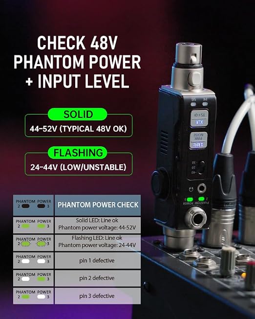 Xvive AT-2 Audio Tester Pro, 5-in-1 Signal Generator, XLR Cable Tester - Image 3