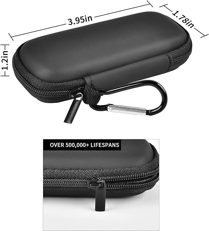 Heart Monitor Case Compatible with AliveCor Kardia Mobile ECG/for KardiaMobile 6L for Apple and Android Device - CASE ONLY (Dark Black)