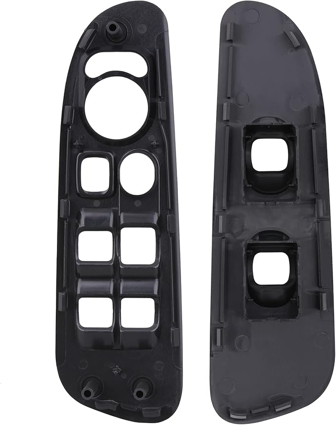 Obaee Driver & Passenger Door Window Control Switch Panel Bezel Compatible with 2002-2009 Dodge Ram 1500 2500 3500 Front Right & Left Window Button Border Trim, Black