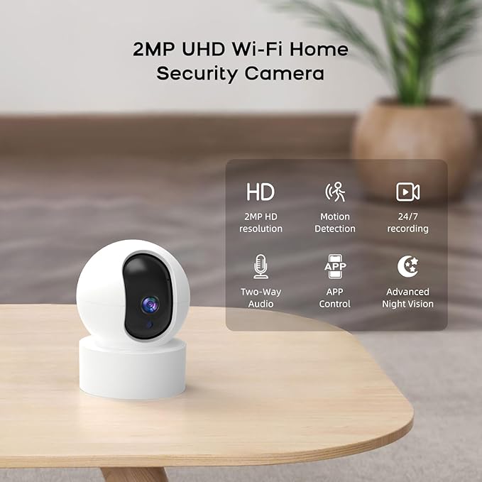 LWOHSI Alarm Systems with 2MP HD Security Camera,Wireless 4G/WiFi Home Security Systems with Door Sensors,Tuya APP Alerts,24/7 Professional Monitoring,Work with Alexa,DIY Customized Installation