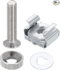 PATIKIL Rack Mount Cage Nut, Carbon Steel Rack Screws Zinc Square Snap-in Cage by PATIKIL
