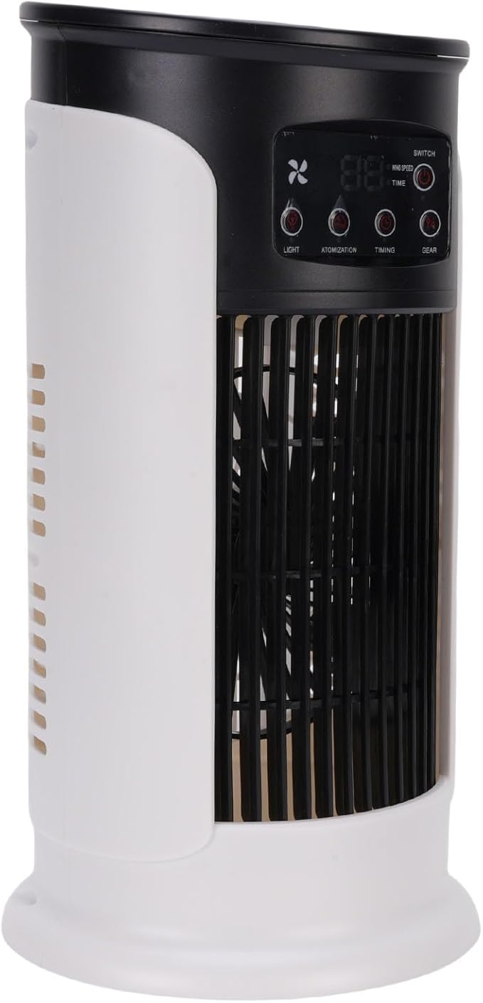 JTLB Portable Air Conditioner Fan Quiet 3 in 1 with 6 Fan Speeds Evaporative Air Cooler for Desktop, USB, 8H Timer, Cooling, Humidification,