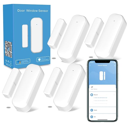 WiFi Door and Window Sensor, Smart Home Security Alert System, 2.4G Wireless by Unknown