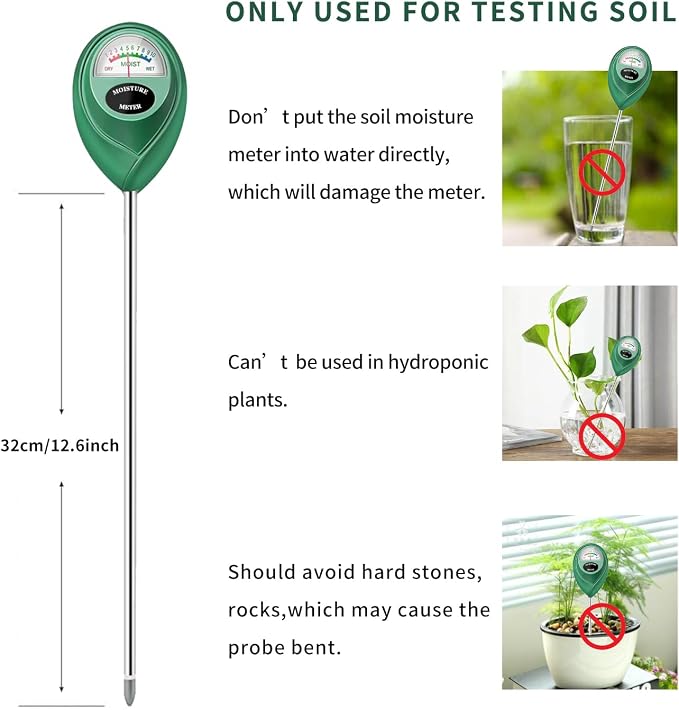 Censinda Soil Moisture Meter, 2 Pack Long Probe Soil Moisture Monitor - Image 6
