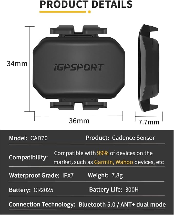 iGPSPORT Speed or Cadence Sensor, Compatible - Image 2
