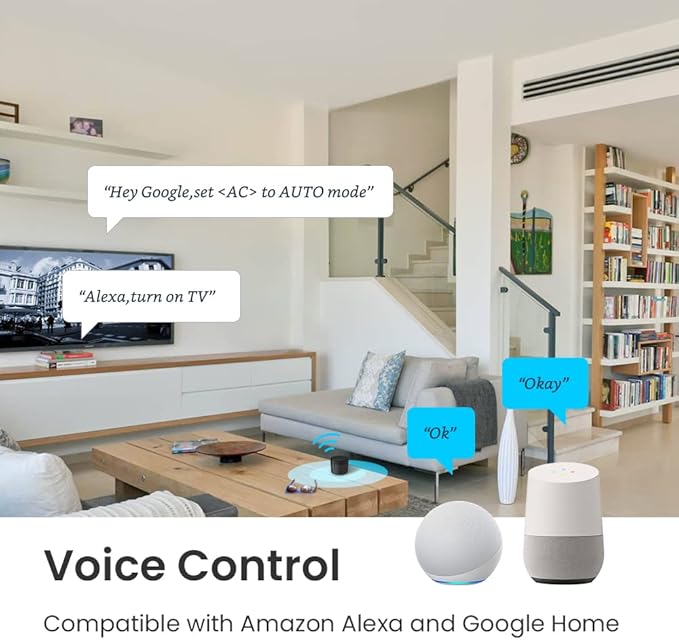 Broadlink RM4 Mini Smart Infrared Universal Remote Control by Smartphone from Anywhere Works with Google Assistant and Alexa