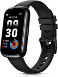 TIFOZEN Fitness Tracker for Women Men, Smart Watch Band with 24/7 Heart Rate Blood Oxygen Sleep Monitor, Calories Step Tracker Pedometer 3ATM Waterproof Activity Tracker for Android iOS, Black