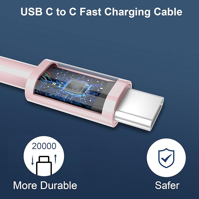 Phone 17 16/15 Pro Max Charger, 20W Type C Fast Wall Charger with 10FT USB-C to C Cable, USB C Charger Block for Phone 17 16 15/16 15 Plus/17 16 15 Pro/17 16 15 Pro Max