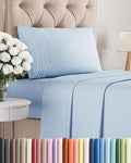 Twin XL Size 3 Piece Sheet Set - Comfy Breathable & Cooling Bed Sheets Set - Hotel Luxury Bedding for Women, Men, Kids, Teens, Boys & Girls - Deep Pockets, Soft and Wrinkle Free - Oeko-Tex - Sky Blue