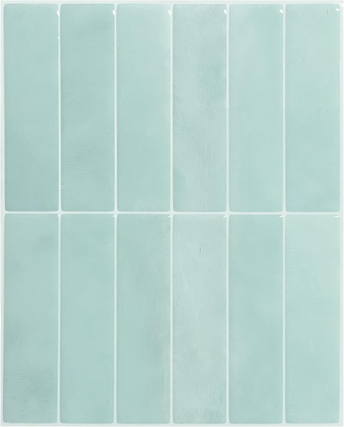 SMART TILES Peel and Stick Backsplash - 5 Sheets of 11.43" x 9" - 3D Adhesive Peel and Stick Tile Backsplash for Kitchen, Bathroom, Wall Tile