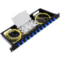 12 Duplex 24 Port LC-OS1 Rack Mount Enclosure Box + Splice Trays Fiber Cables by ProfessionalFiberNetworkDevicemanufacturer