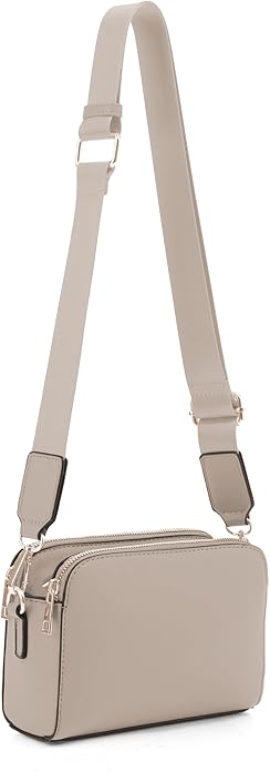 EVVE Crossbody Bags for Women Trendy Triple Zip Small Crossbody Camera Bag Purse by EVVE
