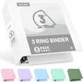 BinderX Extra Durable 3 Inch 3 Ring Binder, D-Ring Large Binder, Holds 670 by Sooez