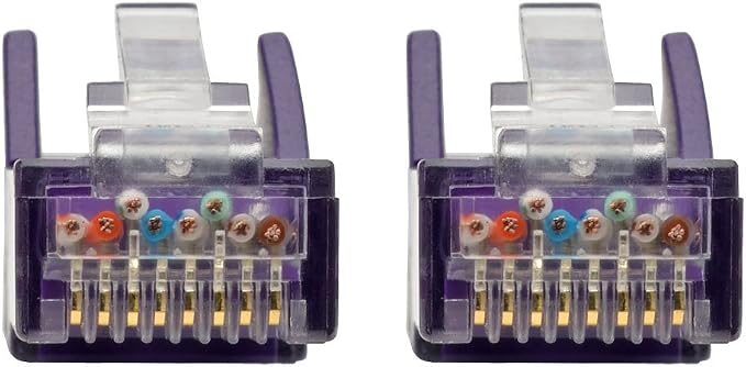 Tripp Lite 15ft Cat6 Gigabit Ethernet Snagless Molded Patch Cable UTP Purple - Image 3