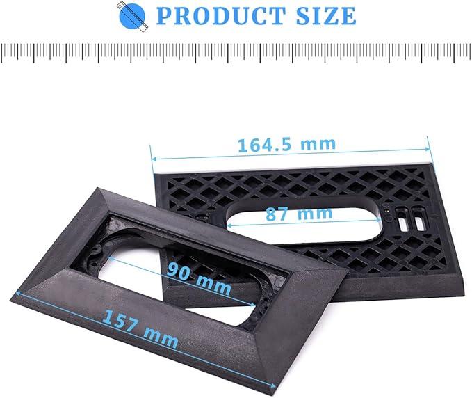 Doorbell Mounting Bracket Adapter Plate Compatible with Nutone M&S Intercom Ring and Similar Ring Doorbell Accessories Contains Hidden Screws Mount Video Door Bell Kits Black
