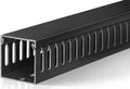 ZhiYo 2 x 2in Professional Server Rack Cable Management Raceway, 99in (6X L16.5in) Cable Raceway Kit, Electrically Safe PVC Open Slot Wire Raceway for Under Desk/Computer/Network Cords, Black