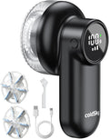 coldSky Rechargeable Fabric Shaver, Lint Shaver with Digital Display, Sweater Shaver with 6-Leaf Blades and Safety Lock, 3-Speeds Defuzzer Remove Fuzz, Pills from Clothes, Furniture, Sofa, Blanket