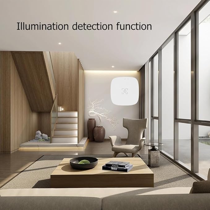 Smart Zigbee/WiFi Motion Sensor, Human Presence Motion Sensor with PIR and Millimeter Wave Detection, Static Presence Recognition, Light and Environmental Monitoring(A)
