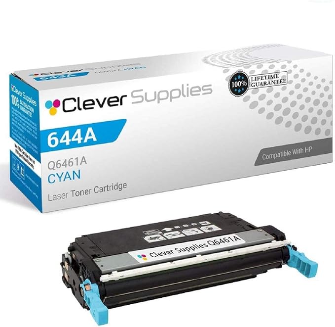 CS Replacement Toner Cartridge Compatible with HP 644A Q6461A Cyan Color 4730X MFP 4730XM MFP 4730XS MFP CM4730 MFP CM4730F MFP CM4730FM MFP CM4730FSK MFP