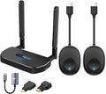 Wireless Hdmi Transmitter and Receiver 4k Kit.One Receiver and Two Transmitter Packages,Switch at Will,Matching Distance 50M VGA Dual Screen Casting Video Audio from PC/Laptop/TikTok to Monitor