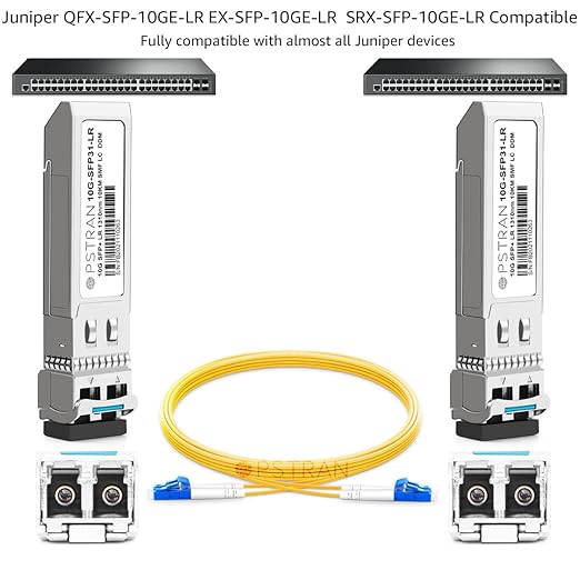 OPSTRAN 10GBASE-LR SFP+ Optical Transceiver Module Compatible with Juniper QFX-SFP-10GE-LR EX-SFP-10GE-LR SRX-SFP-10GE-LR 10G SFP+ LR 1310nm 10km DDM Duplex LC SMF