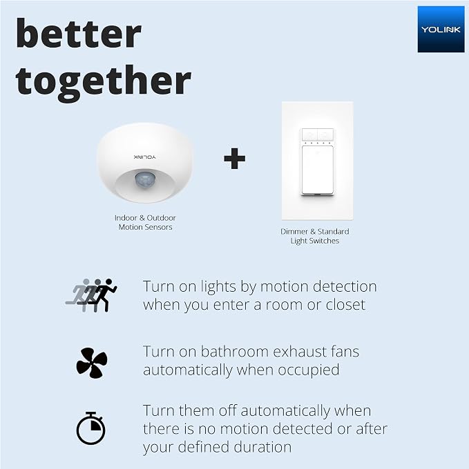 YoLink LoRa 1/4 Mile Wireless Range Smart Motion Detector, Indoor Motion Sensor - Image 8
