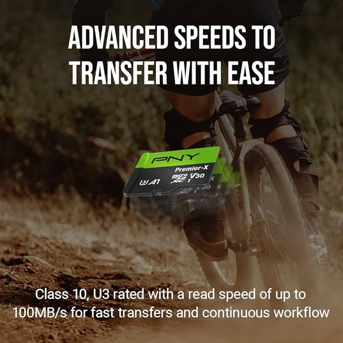 PNY 256GB Premier-X Class 10 U3 V30 microSDXC Flash Memory Card - Image 3
